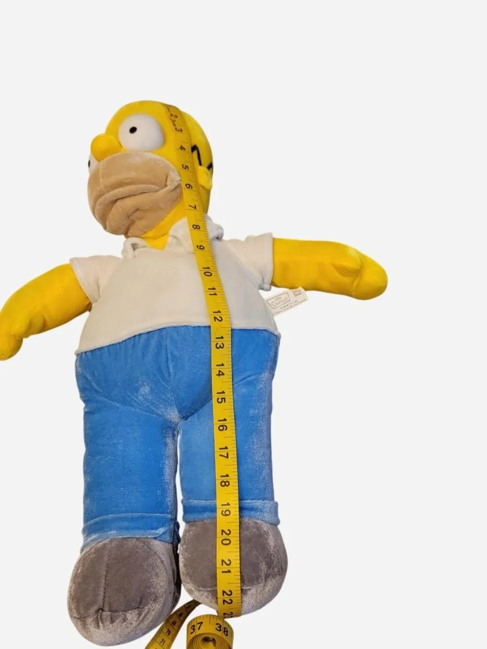 Yellow Plush Bird Toy with White Shirt and Blue Pants - Soft Pet Toy